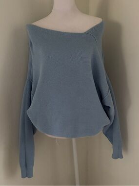 Free People baby blue sweater